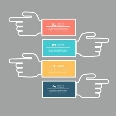 Şablon vektör infographics ayarlayın. Soyut kavram tasarım.