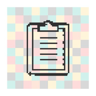 Vektör piksel simgesi konuşma balonları kare bir arka plan üzerinde.