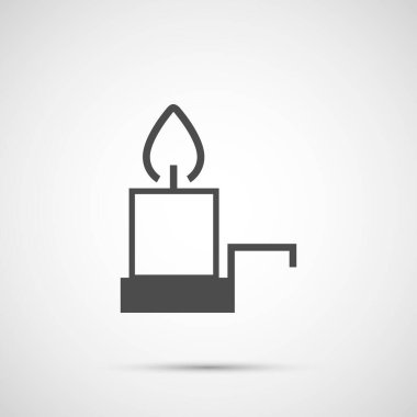 Tatil sezonu için simge yılbaşı mum.