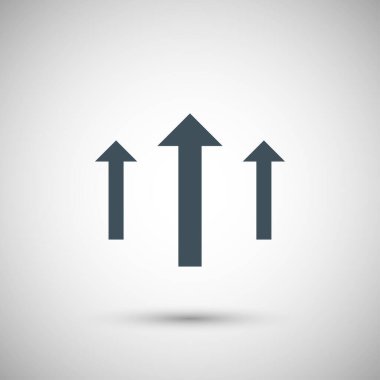 Üç mavi vektör oku.