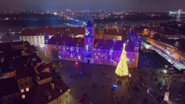 Рождество Варшаве Польша — стоковое видео