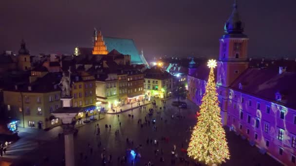 Christmas Time Warsaw Poland — Stockvideo