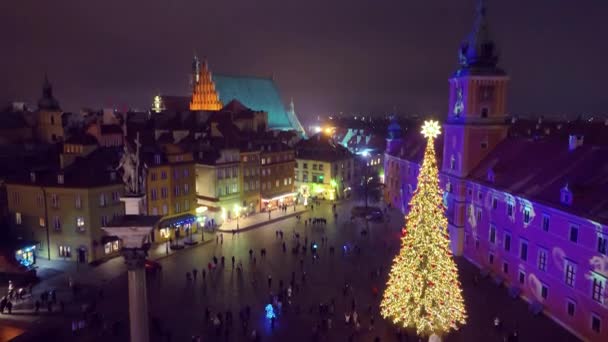 Різдво Варшаві Польща — стокове відео