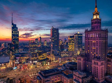 Varşova güzel gün batımı