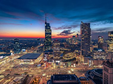 Varşova güzel gün batımı