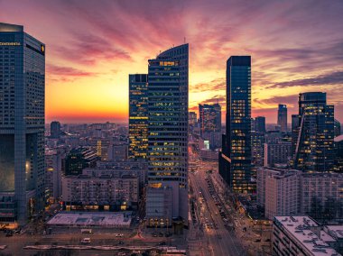 Varşova güzel gün batımı