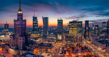 Varşova güzel gün batımı
