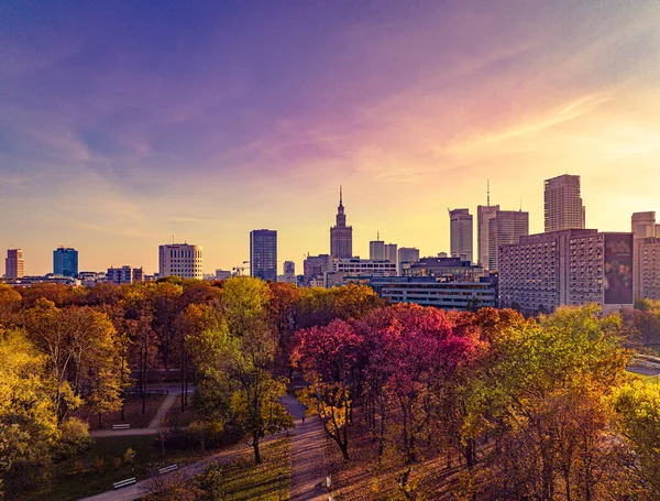 Herfst Saksisch Park Warschau — Stockfoto