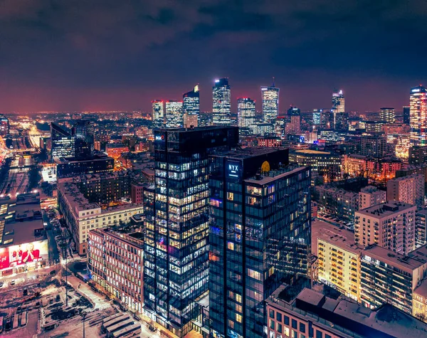 Luftaufnahme Des Winters Warschau — Stockfoto