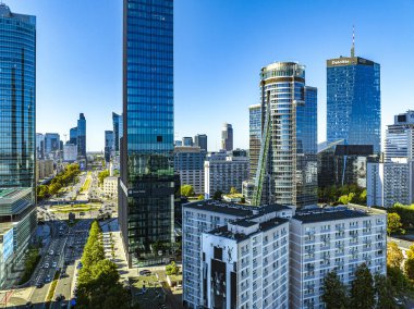 Varşova 'nın hava görüntüsü