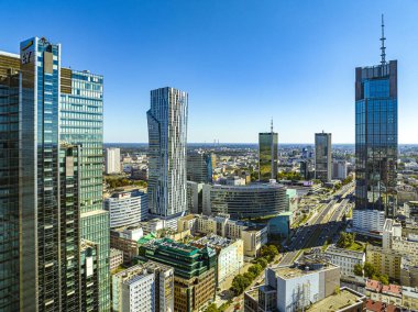 Varşova 'nın hava görüntüsü