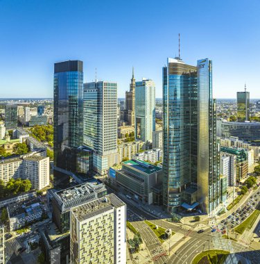 Varşova 'nın hava görüntüsü