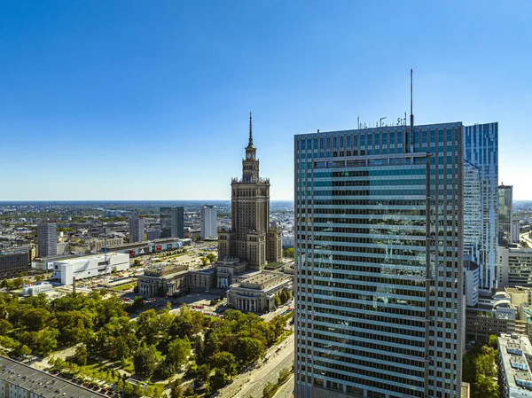 Luchtfoto Van Warschau — Stockfoto