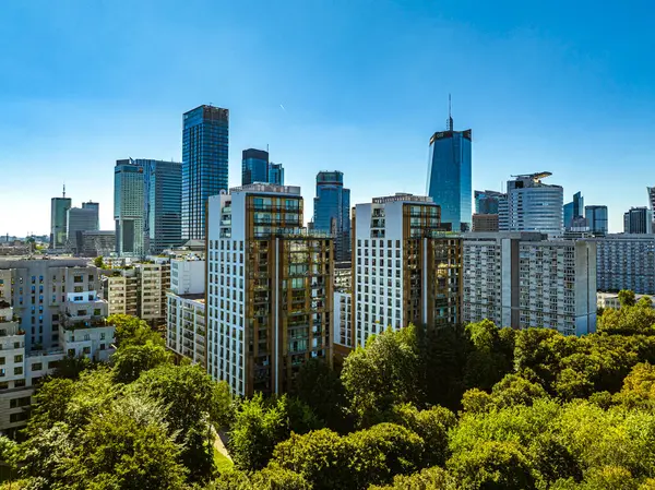 Aerial View Warsaw — Stock Photo, Image
