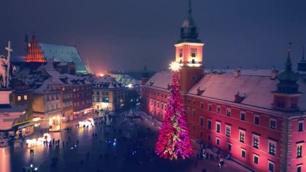 Julepynt Gaderne Warszawa Polen – Stock-video