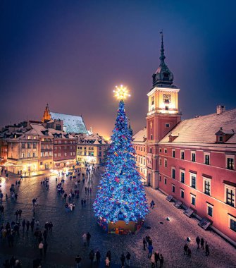 Varşova Eski Kasabasında Noel