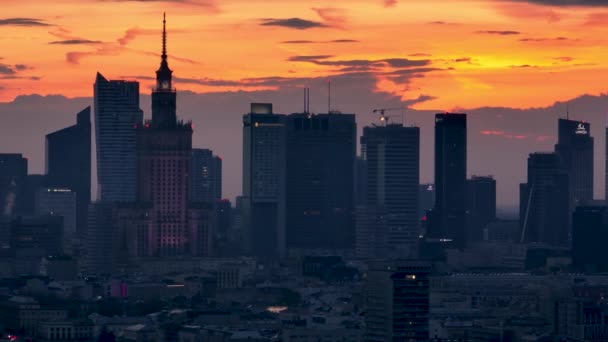Panorama Aéreo Varsovia Polonia — Vídeos de Stock