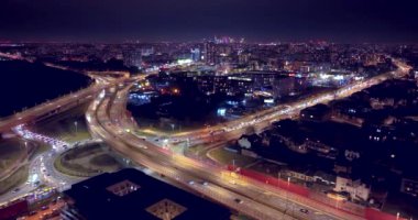 Varşova geceleri gökyüzünden görüldü