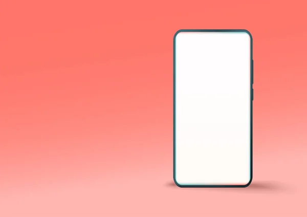 Smartphone Empty Screen Mockup Mobile Concept Showcase Cellphone Frame Display — Stock Vector