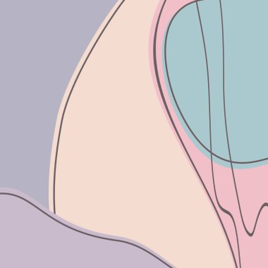 Minimal geometric abstract background. Creative doodle pattern in trendy pastel color. Social media story post concept poster invitation party banner graphic design.Modern template vector illustration