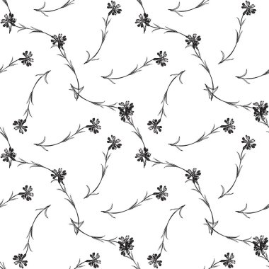 Botanik el, çiçeksiz desen çizmiş. Bahar bitkisi soyut arka planı. Yaratıcı karalama stili. Grafik tasarım duvar kağıdı, ambalaj, düğün davetiyesi, pankart temsilciliği