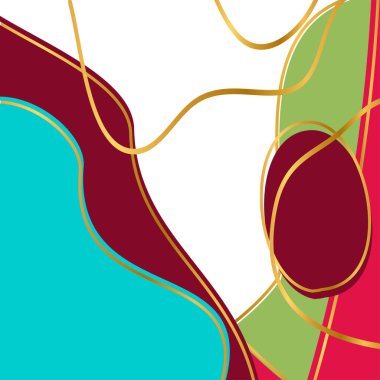 Sosyal medya, hikaye, poster, davetiye, parti, pankart, olay, broşür ve basım için boş soyut arkaplanda mutlu kutlama kartları. Modern tasarım vektör illüstrasyonu pastel altından