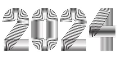 Modern yıllık rapor arkaplan vektör çizimi. Asgari soyut grafik tasarımı. Poster tebrik kartı kutlaması için modası geçmiş 2024 Hikaye sonrası sosyal medya broşür partisi