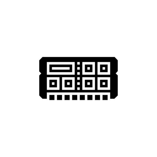 Εικονίδιο Διανύσματος Component Υπολογιστή Στερεό Στυλ Τέλεια Χρήση Για Λογότυπο — Διανυσματικό Αρχείο