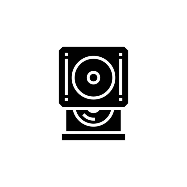 Dvd Диск Векторна Піктограма Значок Компонента Комп Ютера Суцільний Стиль — стоковий вектор