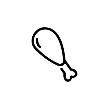 Kızarmış tavuk vektör simgesi. Logo, sunum, uygulama, web sitesi ve daha fazlası için mükemmel bir kullanım. simge tasarımı biçimi