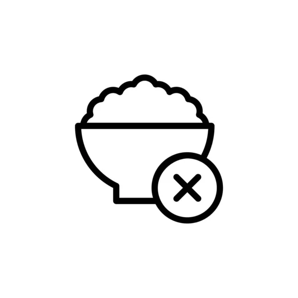 Keine Lebensmittel Ikone Fastensymbol Perfekt Für Logo Präsentation Vorlage Website — Stockvektor