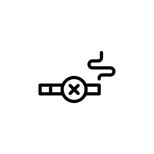 Όχι Εικονίδιο Καπνίσματος Τέλειο Για Λογότυπο Παρουσίαση Πρότυπο Ιστοσελίδα Εφαρμογή — Διανυσματικό Αρχείο
