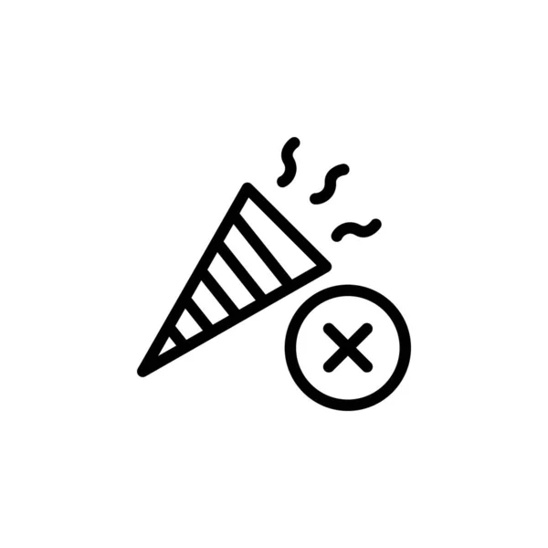 Geen Feest Icoon Perfect Voor Logo Presentatie Sjabloon Website Applicatie — Stockvector