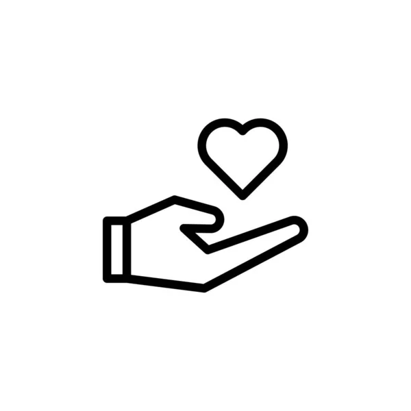 Δωρεά Εικονίδιο Χέρι Φιλανθρωπικό Είδωλο Τέλειο Για Λογότυπο Παρουσίαση Πρότυπο — Διανυσματικό Αρχείο