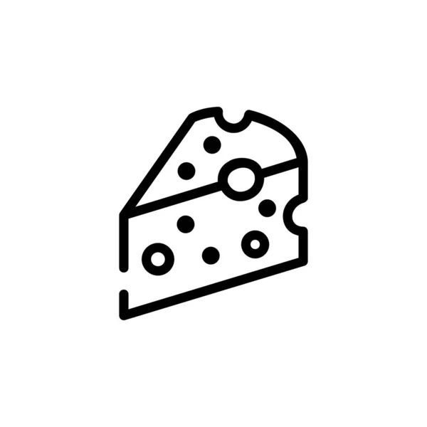 Käse Vektor Symbol Essen Und Trinken Ikone Umreißen Stil Perfekte — Stockvektor
