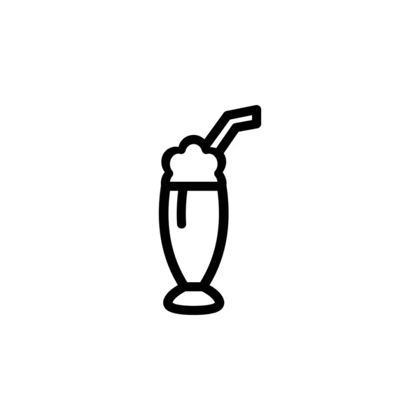 Иконка Вектора Молочного Коктейля Идеально Подходит Логотипа Презентации Приложения Веб — стоковый вектор