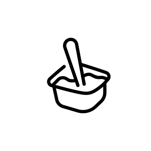 Yoghurt Vector Icoon Perfect Gebruik Voor Logo Presentatie Toepassing Website — Stockvector