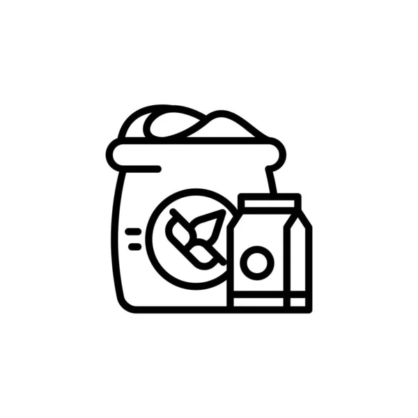 Mehlvektorsymbol Bäckerei Ikone Umreißt Stil Perfekte Verwendung Für Logo Präsentation — Stockvektor
