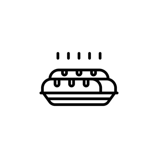 Багета Векторна Іконка Стиль Контуру Піктограми Пекарні Ідеальне Використання Логотипу — стоковий вектор