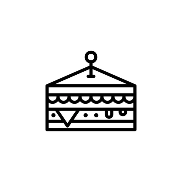 三明治矢量图标 面包店图标轮廓风格 完美地使用标识 网站等 简单的现代图标设计线条风格 — 图库矢量图片