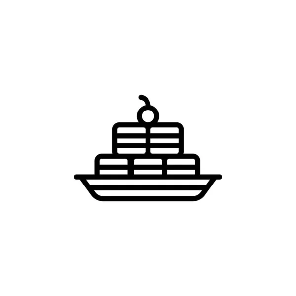 Makkaroni Vektorsymbol Bäckerei Ikone Umreißt Stil Perfekte Verwendung Für Logo — Stockvektor