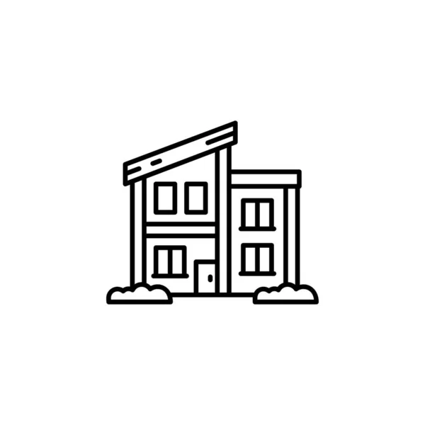 Векторная Икона Домостроения Стиль Иконки Недвижимости Идеальное Использование Логотипа Презентации — стоковый вектор