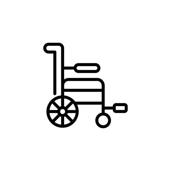 車椅子ベクトルアイコン 医学アイコンアウトラインスタイル ロゴやプレゼンテーション ウェブサイトなどに最適です シンプルな現代のアイコンデザインラインスタイル — ストックベクタ