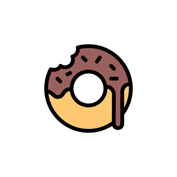 Donuts矢量图标 完美地使用标识 应用程序 网站等 图标设计填充行样式 — 图库矢量图片