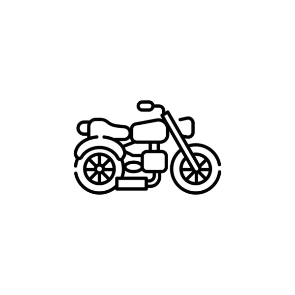 Иконка Вектора Мотоцикла Стиль Контура Иконки Транспорта Идеальное Использование Логотипа — стоковый вектор
