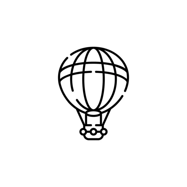熱気球ベクトルアイコン 輸送アイコンのアウトラインスタイル ロゴやプレゼンテーション ウェブサイトなどに最適です シンプルな現代のアイコンデザインラインスタイル — ストックベクタ