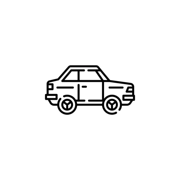 Иконка Вектора Автомобиля Стиль Контура Иконки Транспорта Идеальное Использование Логотипа — стоковый вектор