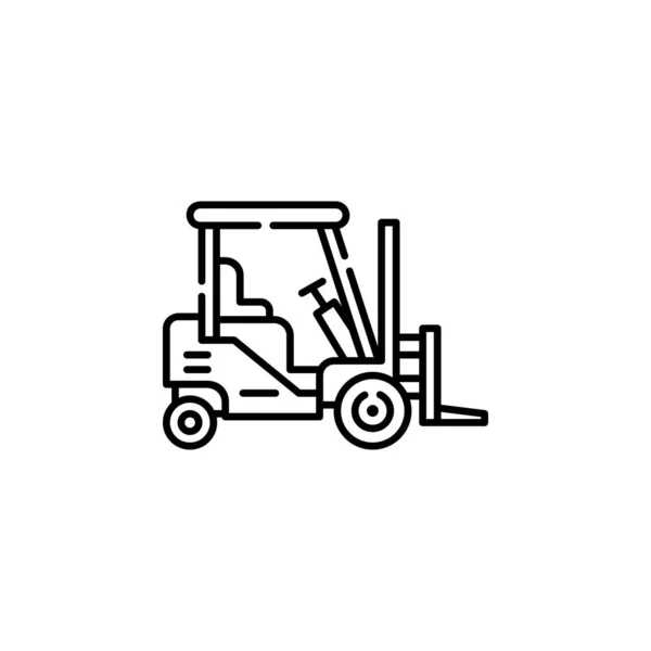 Forklift Vektör Simgesi Ulaşım Simgesi Taslak Biçimi Logo Sunum Web — Stok Vektör