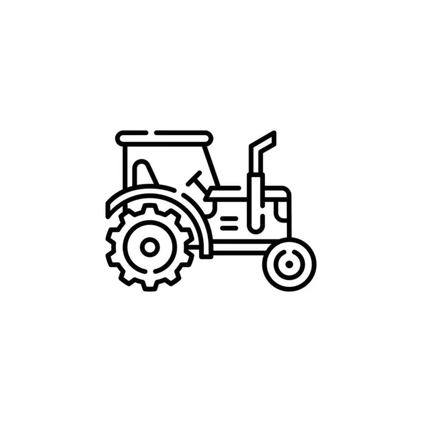 Иконка Вектора Трактора Стиль Контура Иконки Транспорта Идеальное Использование Логотипа — стоковый вектор
