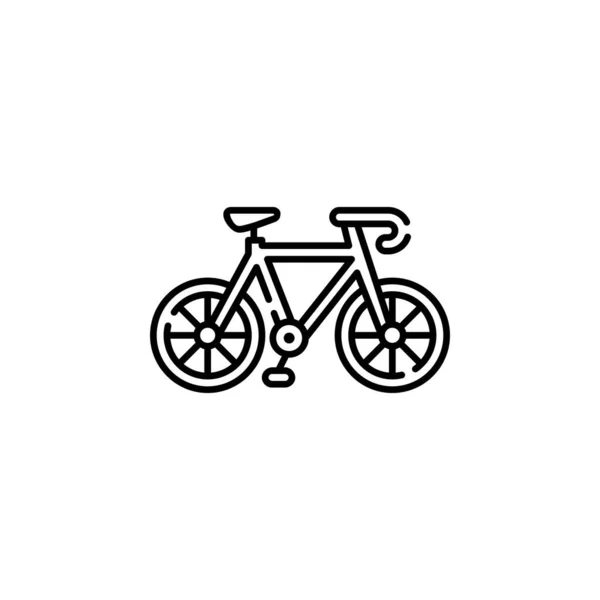 Иконка Велосипедного Вектора Стиль Контура Иконки Транспорта Идеальное Использование Логотипа — стоковый вектор